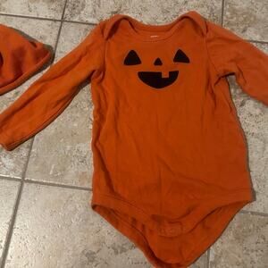 Gymboree Baby Toddler Boys Pumpkin Bodysuit & Hat – 18–24 Months